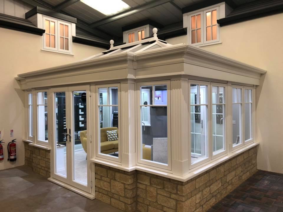 orangery with roof system
