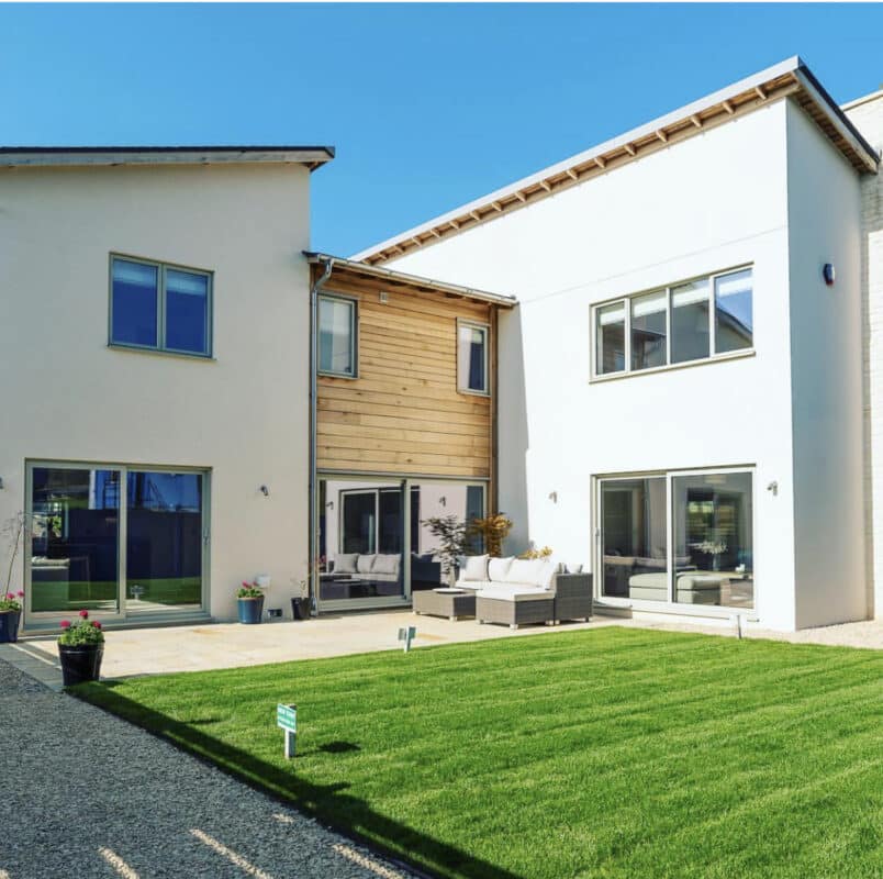 stylish home with aluminium windows and doors