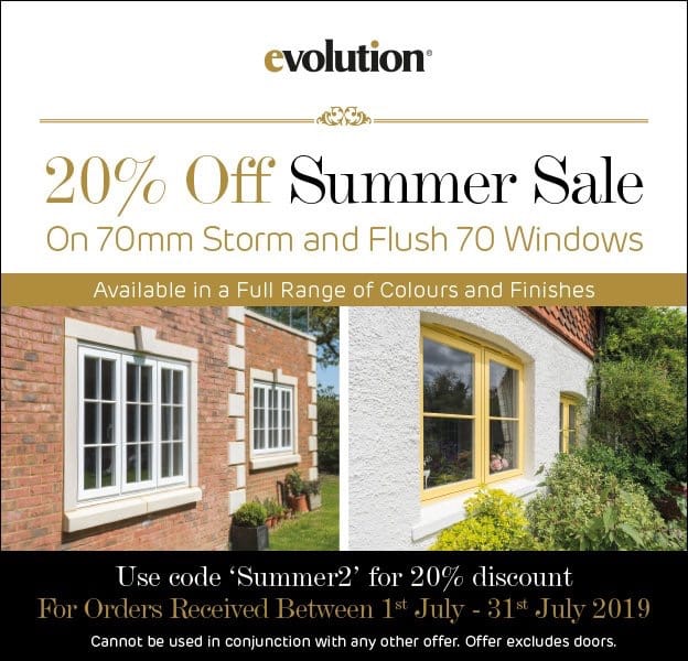 Evolution S July 2019 20 Order Discount On Flush 70 Windows Is On