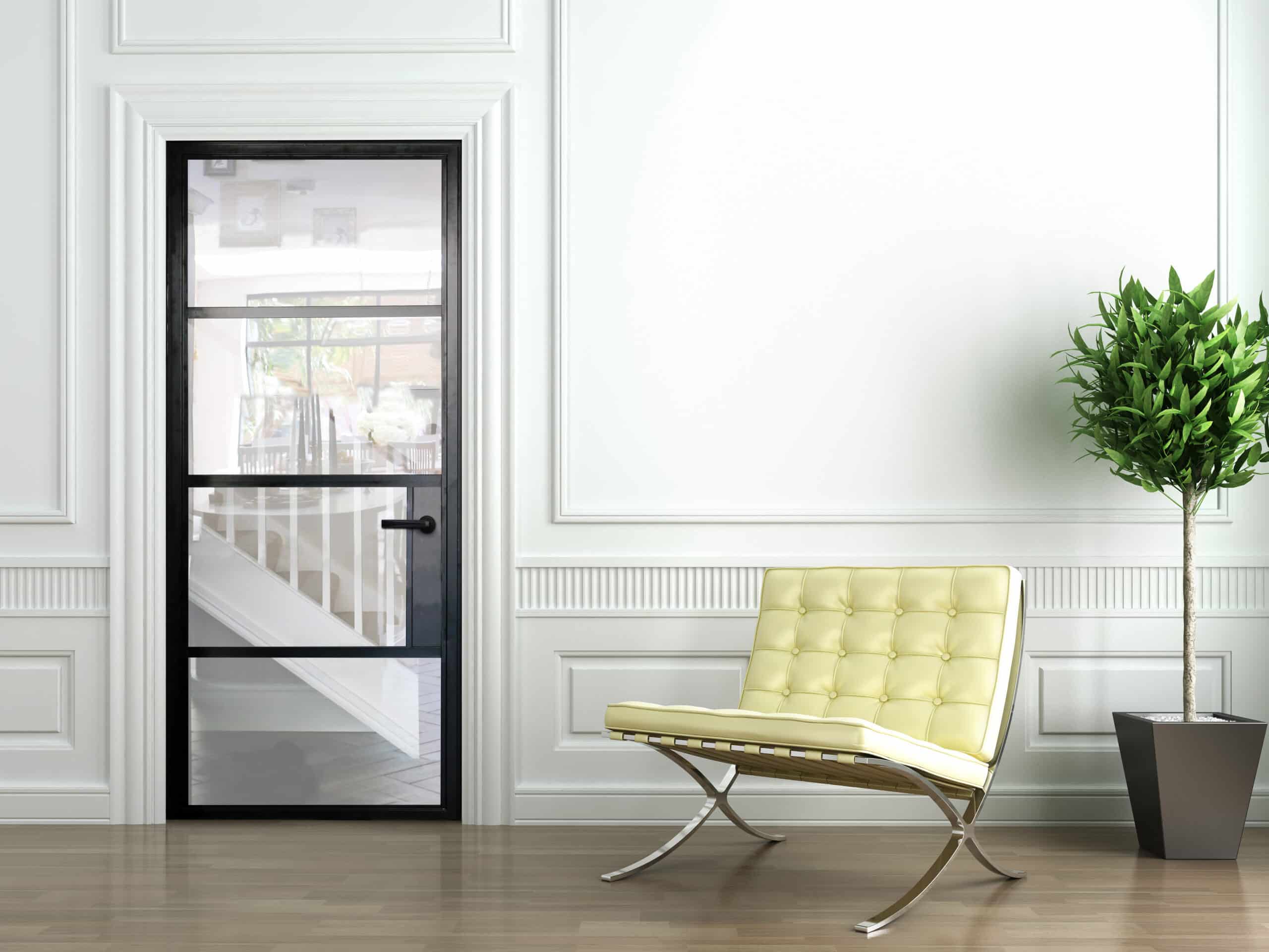 living room aluminium doors