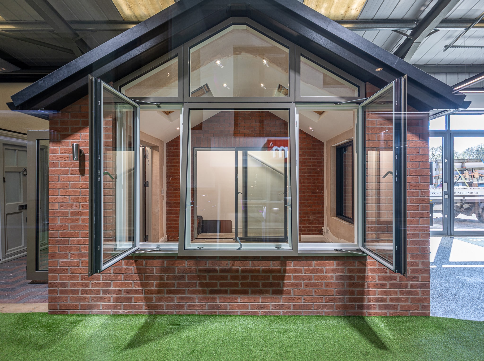 picture of Velfac windows and doors in the Corsham CBP Showroom